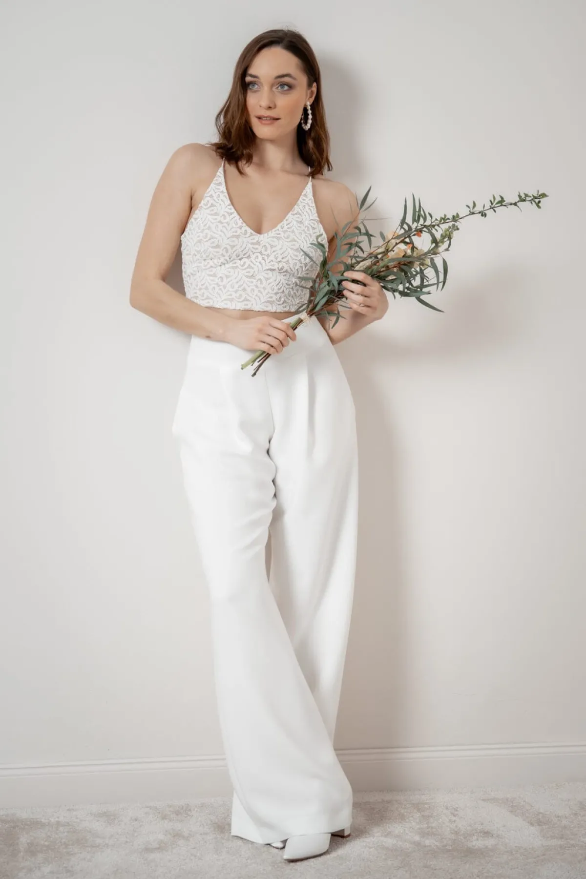 Rückenfreies Braut Top aus Vintage-Spitze – Filiz>noni