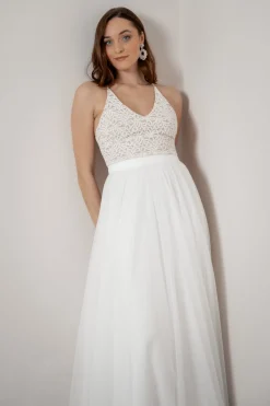 Rückenfreies Braut Top aus Vintage-Spitze – Filiz><noscript><img width=