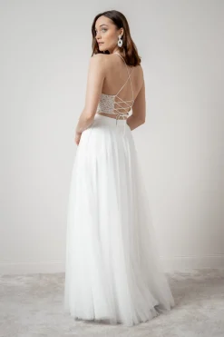 Rückenfreies Braut Top aus Vintage-Spitze – Filiz><noscript><img width=