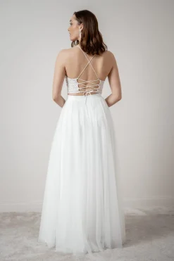 Rückenfreies Braut Top aus Vintage-Spitze – Filiz><noscript><img width=