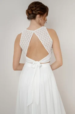 Rückenfreies Braut Top mit Vintage-Muster – Neela>noni Clearance