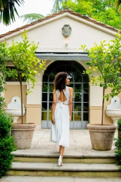 Rückenfreies Braut Top mit Vintage-Muster – Neela><noscript><img width=