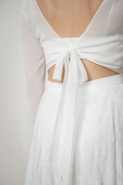 Rückenfreies Chiffon-Braut Top – Beeke><noscript><img width=