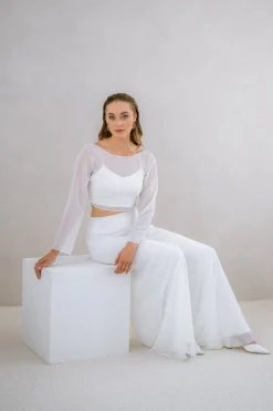 Rückenfreies Chiffon-Braut Top – Beeke><noscript><img width=