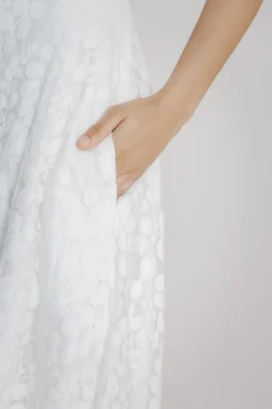 Rock aus Botanikspitze mit Taschen – Liza Midi><noscript><img width=