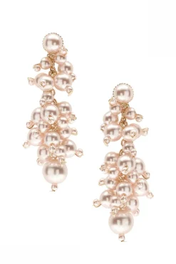Rosafarbene Perlen-Ohrringe>Poirier