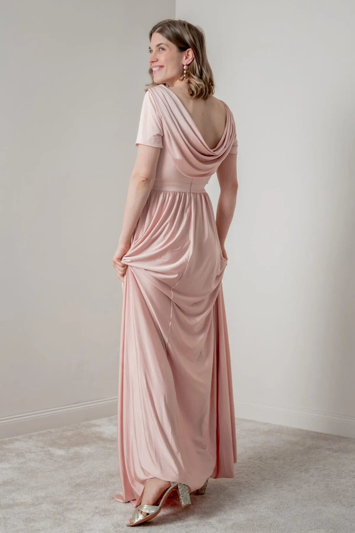 Rosafarbenes Brautjungfernkleid |>Eliza & Ethan