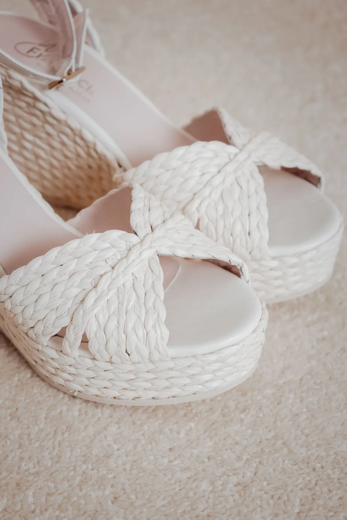 Sandalette mit Keilabsatz - Louna Pearl Raffia>Elsa Coloured Shoes Hot
