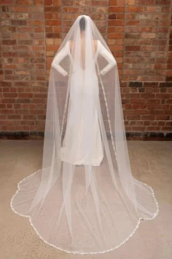 Schleier mit Blattstickerei | The><noscript><img width=