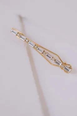 Schmaler Haarclip mit funkelnden Kristallen – New Horizon><noscript><img width=