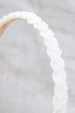 Schmaler Perlen-Haarreif | The>Perfect Bridal Company Outlet
