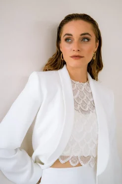 Showroom Only: Blazer in Ivory – Aira Selected><noscript><img width=