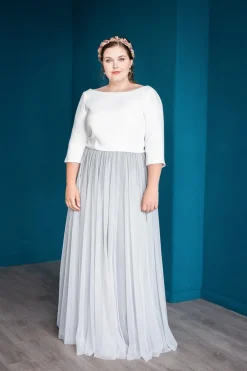 Showroom Only: Grauer Softtüllrock – Maris Curvy Selected>noni Clearance