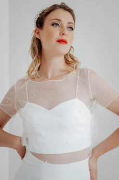 Showroom Only: Perlen-Braut Top – Rubia Selected><noscript><img width=