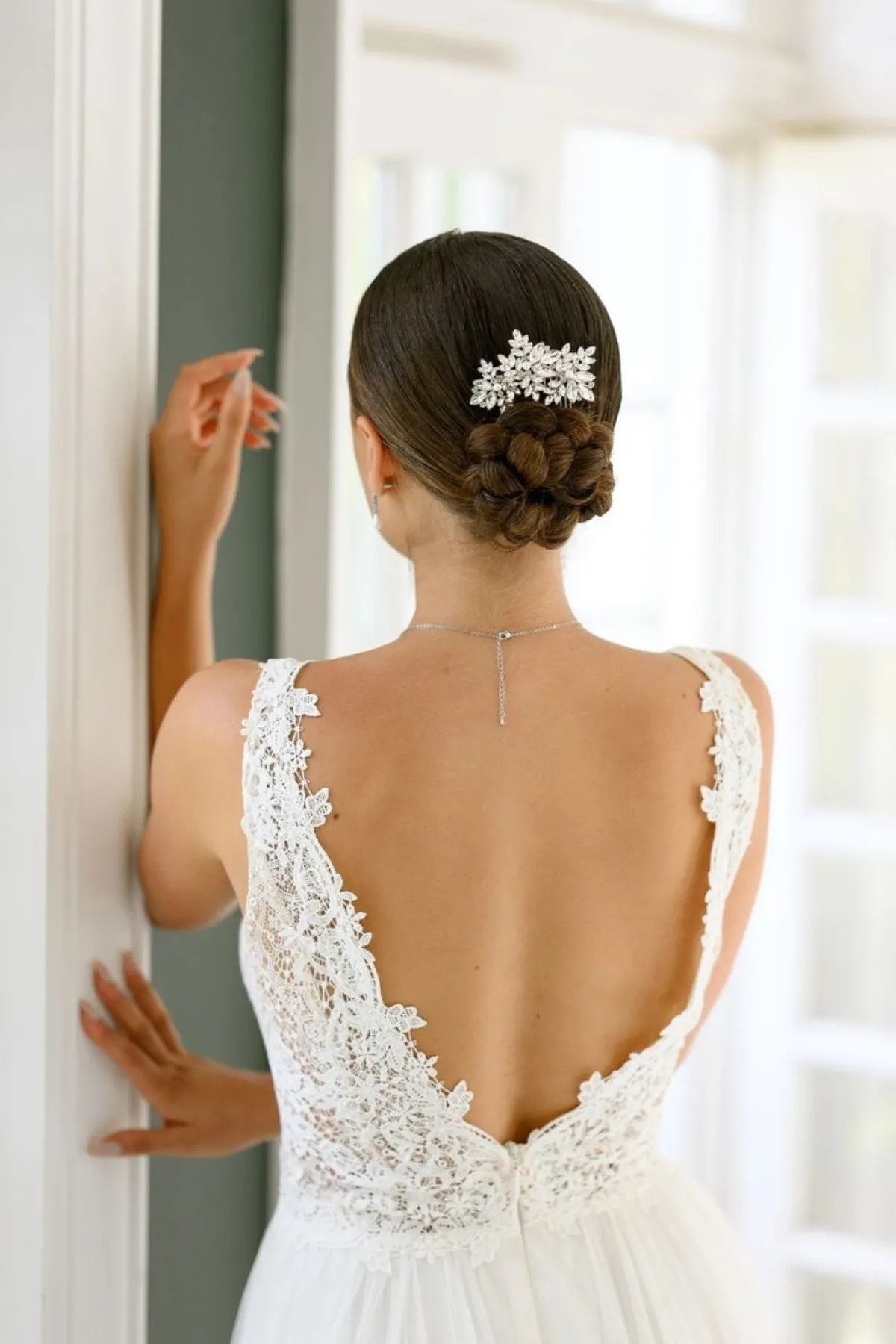 Silberner Braut Haarkamm mit Kristallen>G. Westerleigh Hot