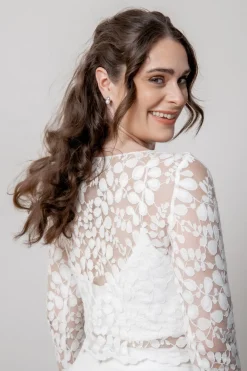 Spitzentop aus Botanik-Spitze für die Hochzeit – Norine><noscript><img width=