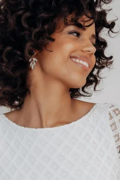 Strass-Ohrstecker für die Hochzeit>La Chia Sale