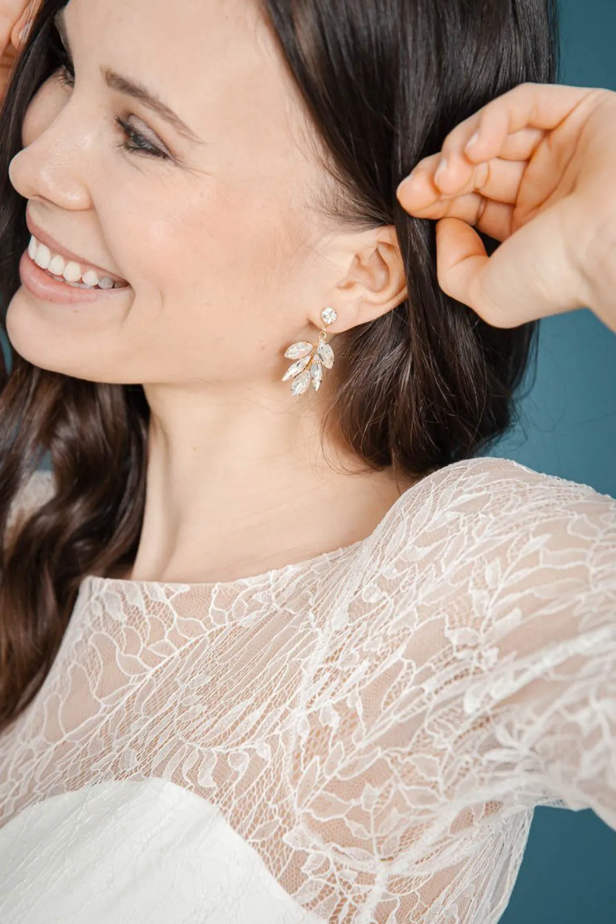 Strass-Ohrstecker für die Hochzeit>La Chia Sale