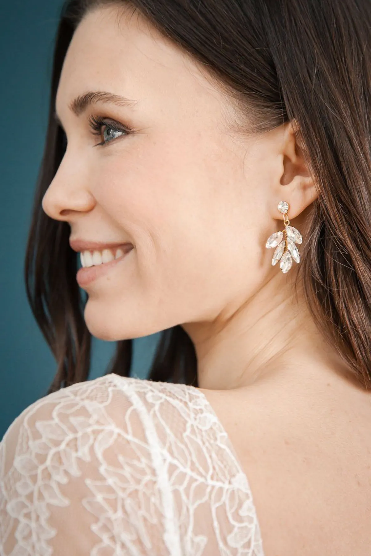 Strass-Ohrstecker für die Hochzeit>La Chia Sale