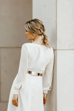 Stylisher Brautgürtel aus goldfarbenem Metall>forever & eva Discount