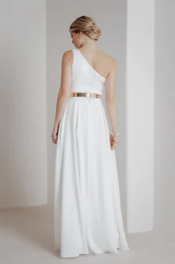 Stylisher Brautgürtel aus goldfarbenem Metall><noscript><img width=