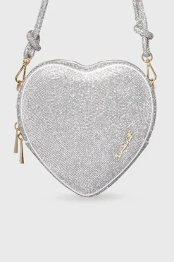 Tasche mit Glitzer-Riemen – Big Heart Bag Crystal Silver |><noscript><img width=