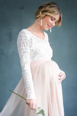 Tüllrock aus fließendem Softtüll in Blush - India><noscript><img width=