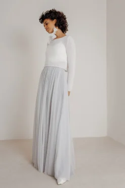 Tüllrock in Grau, fließender Softtüll – Maris><noscript><img width=