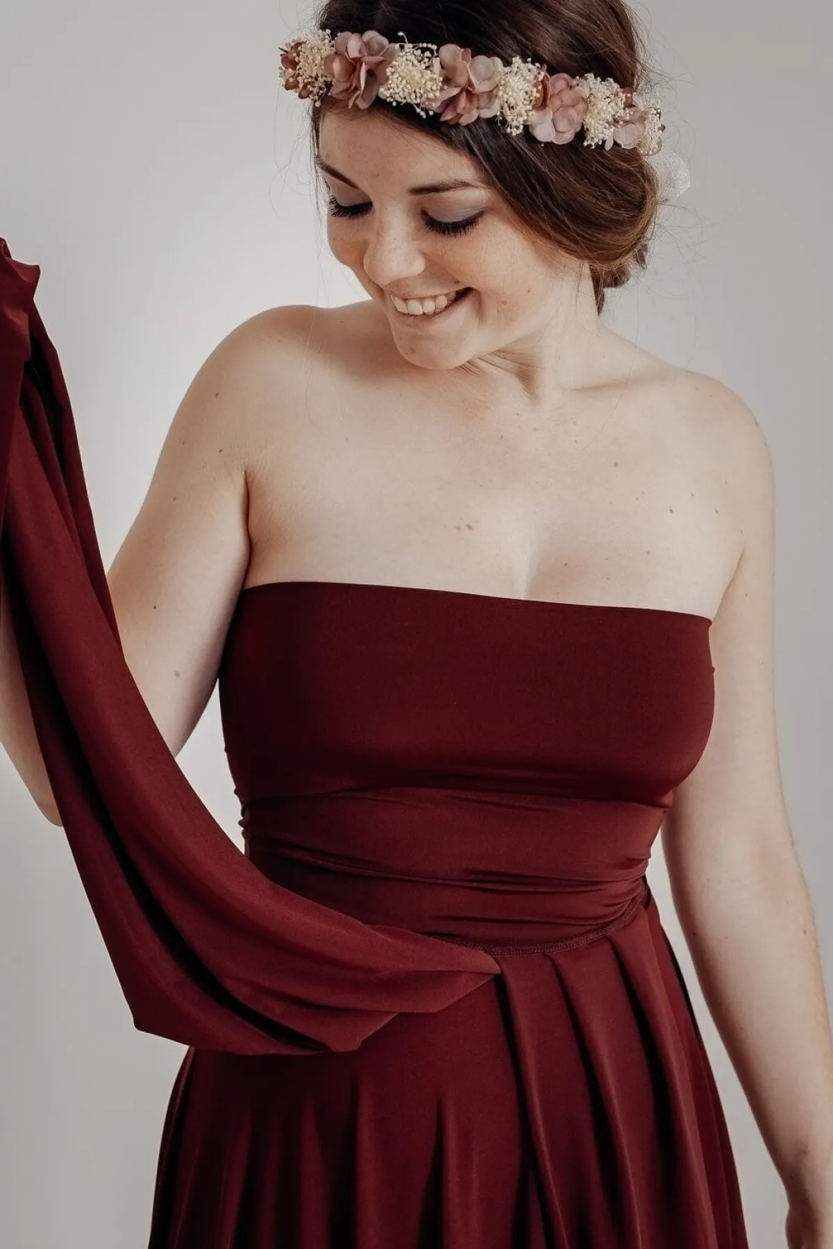 Tube-Top in Weinrot – Long Jersey Bandeau Bordeaux>twobirds Sale