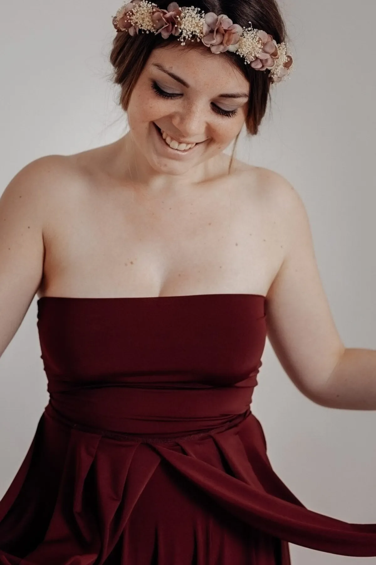 Tube-Top in Weinrot – Long Jersey Bandeau Bordeaux>twobirds Sale