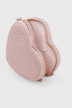 Verzierte Tasche – Big Heart Bag Crystal Rosé Silk |><noscript><img width=