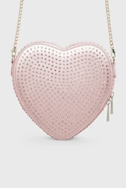 Verzierte Tasche – Big Heart Bag Crystal Rosé Silk |><noscript><img width=