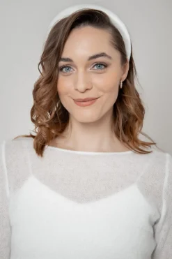 Weißer Haarreif aus Seide |><noscript><img width=