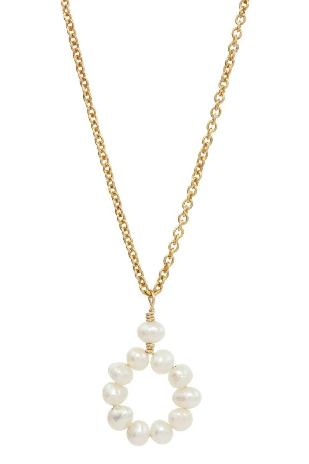 Zarte Braut Halskette mit rundem Perlen Anhänger – Circle Of Love>Juvelan Outlet