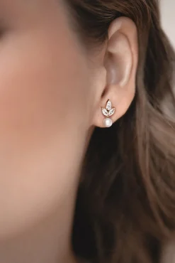 Zierliche Braut Ohrstecker mit Kristallen und Perlen - Simply Delightful>Juvelan Discount