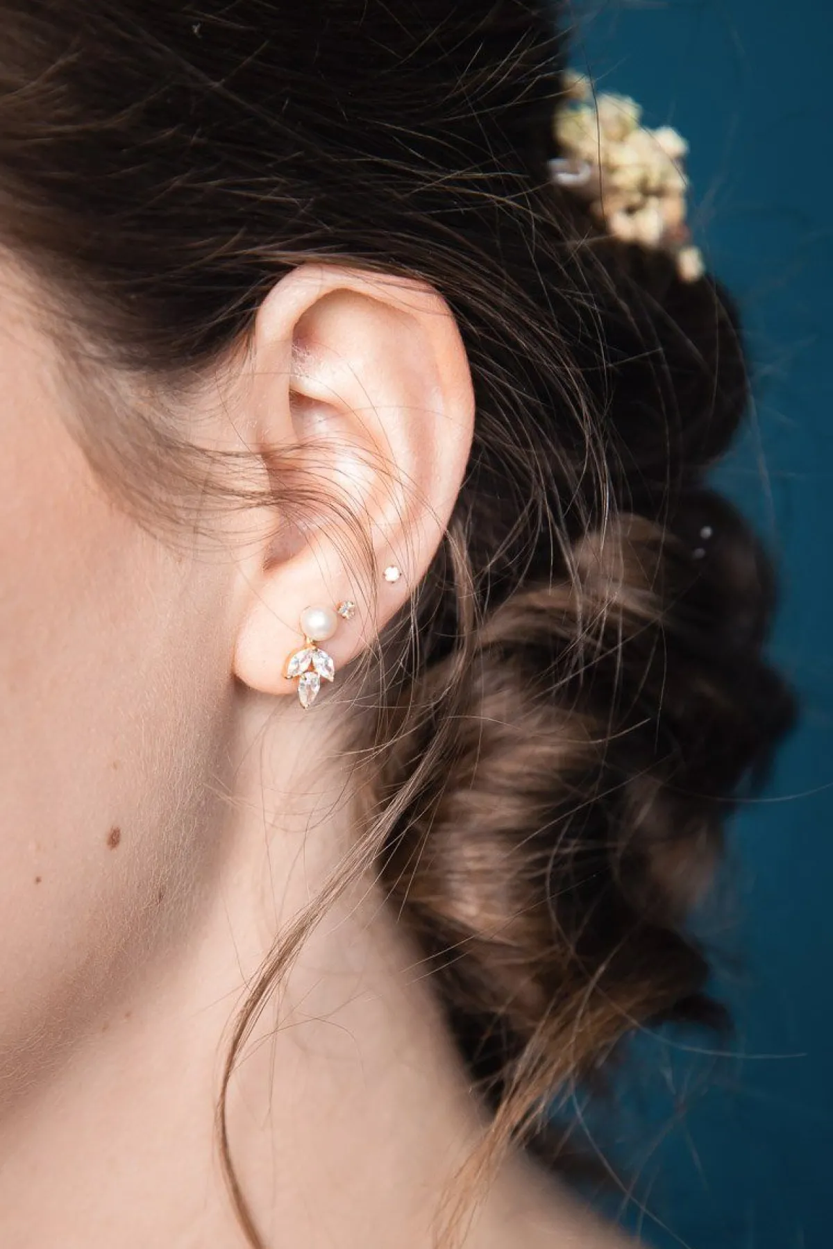 Zierliche Braut Ohrstecker mit Kristallen und Perlen - Simply Delightful>Juvelan Discount