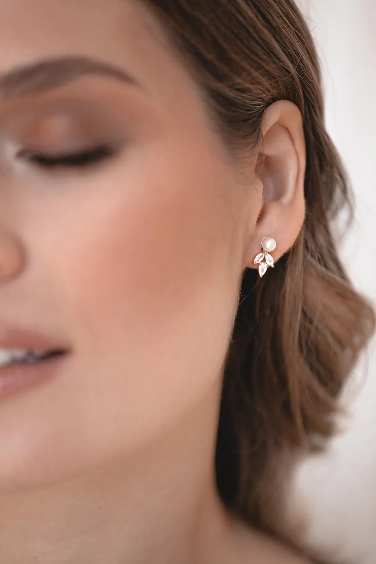 Zierliche Braut Ohrstecker mit Kristallen und Perlen - Simply Delightful>Juvelan Discount