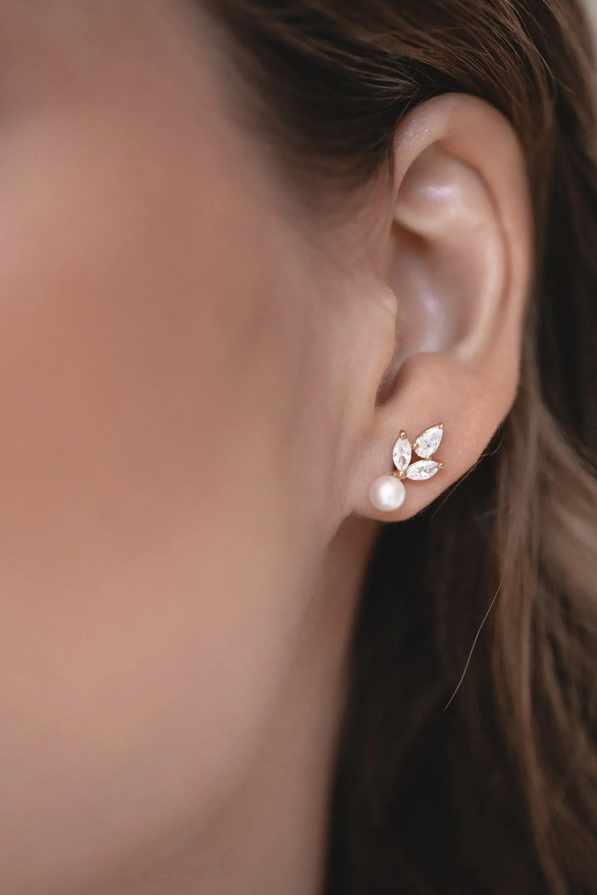 Zierliche Braut Ohrstecker mit Kristallen und Perlen - Simply Delightful>Juvelan Discount